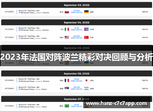 2023年法国对阵波兰精彩对决回顾与分析 2023年法国对阵波兰精彩对决回顾与分析